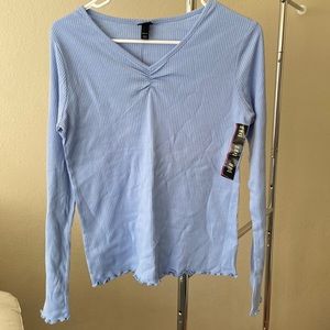 NWT long sleeve blue shirt